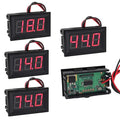 DiGiYes 5 Pack DC 5-120V Digital Mini Voltmeter 2 Wire 0.56 inch LED Display Panel Voltage Meter for Car Motorcycle Battery Monitor (Red)