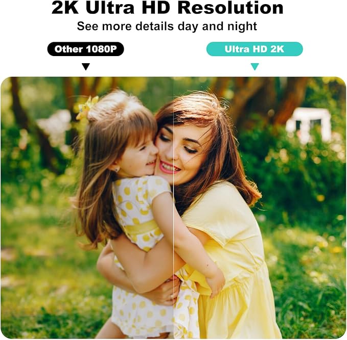 2K FHD Smart Wireless Security Camera Indoor/Outdoor, Solar Powered WiFi Camera - Image 3