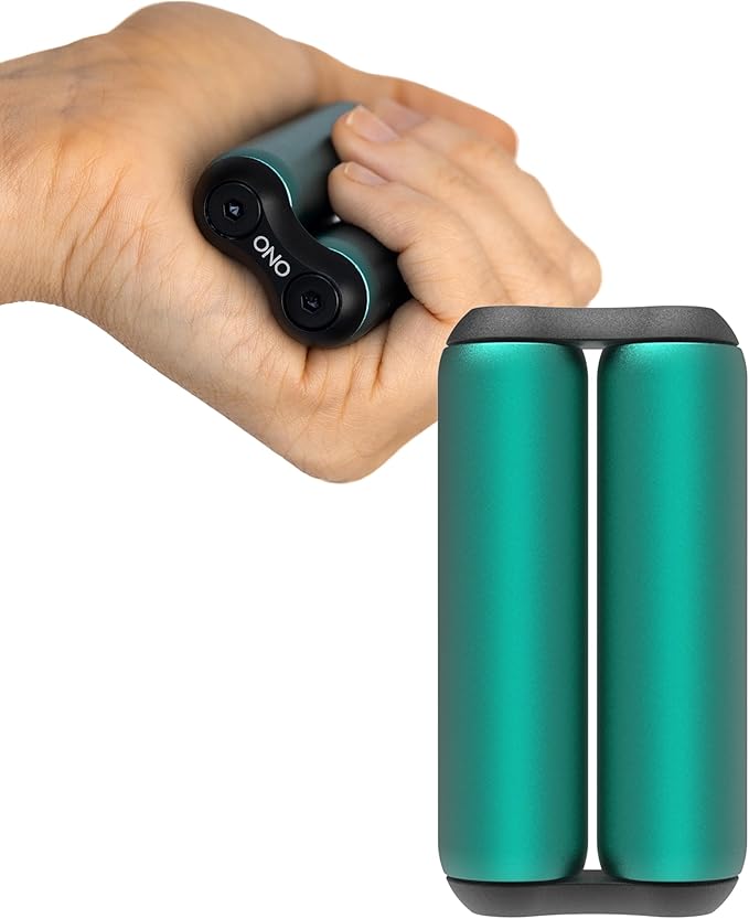 ONO Roller - Handheld Fidget Toy for Adults | Help Relieve Stress, Anxiety, Tension | Promotes Focus, Clarity | Compact, Portable Design (Teal, Junior Size - Aluminum)