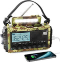 Raynic Weather Radio, 12000mAh Hand Crank Emergency Radio, 6 Ways Powered by Raynic