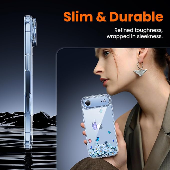 toushion 3 in 1 for iPhone Air Case Clear Printed Design | Yellowing-Resistant - Image 5