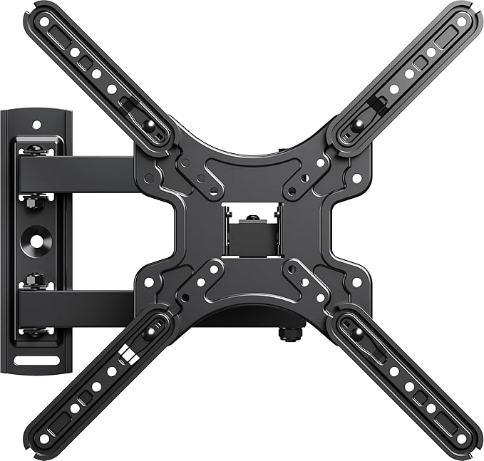 IWORKBOARD 43 50 55 inch Full Motion Corner TV Wall Mount for Most 32-60" TVs, Articulating Swivel Tilting TV Wall Mount Bracket, up to 77 lbs, VESA 400x400mm, Single Stud