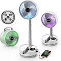 Socool 20000mAh Portable Fan Foldable Wireless Battery Rechargeable with 8-Speed & 112H, 90° Osciliating Floor Standing Fan Remote, Desk Fan with 8H Timer & LED Light for Home Kitchen Travel Camping