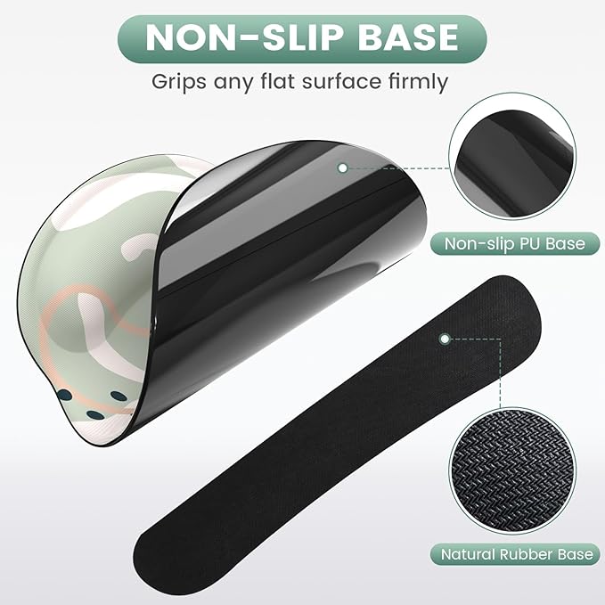 iLeadon Mouse Pad Wrist Support Keyboard Wrist Rest Set, Ergonomic Mouse Pad with Non-Slip Base for Computer Laptop Home Office + Coasters, Easy Typing & Pain Relief Mouse Mat, Tropical Plants