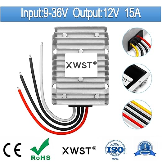 DC DC Stabilizer 9V-36V to 12V Boost Buck Converter 15A 180W Waterproof Automatic Voltage Regulator Auto Step Up Down 12V Volt Transformer Module