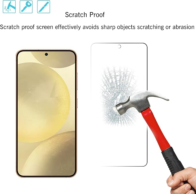 Ailun Screen Protector for Galaxy S24 3 Pack + 3 Pack Camera Lens Tempered - Image 3