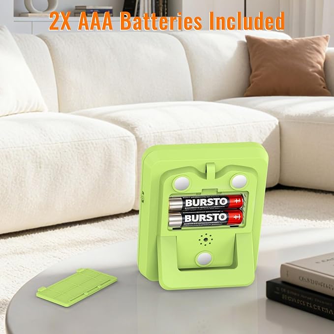 MOSTRUST Digital Dual Kitchen Timer, 3 Channels Countdown Triple Timer for Cooking, Magnetic Memory-Preset Large-Display Adjustable Alarm Volume, Multi Times Management, 3A Battery Included, Green