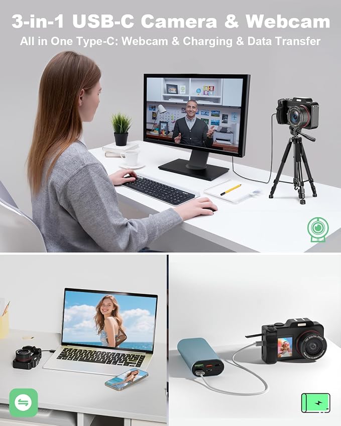 5K-Digital-Cameras for Photography: 2026 Upgrade 80MP 3.5"+2" Dual Screen for - Image 6