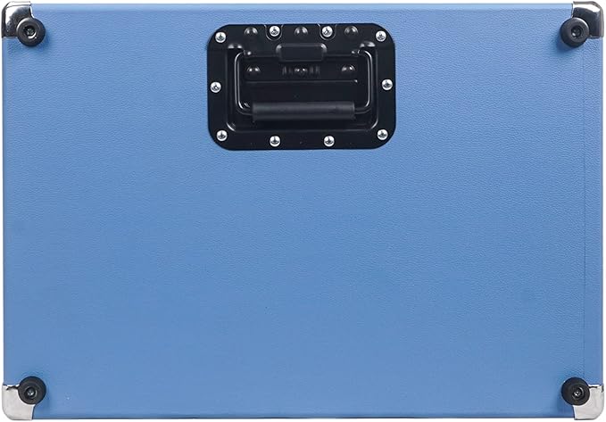 Sound Town Vintage 6U Amp Rack Case, 12.5" Depth with Rubber Feet, Dust Cover, Kickstand, Beau Blue (STVRC-6BL)