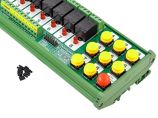 DIN Rail Mounting 8-Channel Multifunctional Bistable Relay Module