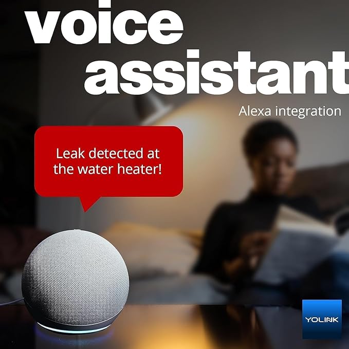 YoLink Smart Home Starter Kit: SpeakerHub & Water Leak Sensor 4 with 105dB Audio Alarm 3-Pack, SMS/Text, Email & Push Notifications, Freeze Warning, LoRa Up to 1/4 Mile Open-Air Range, w/Alexa, IFTTT