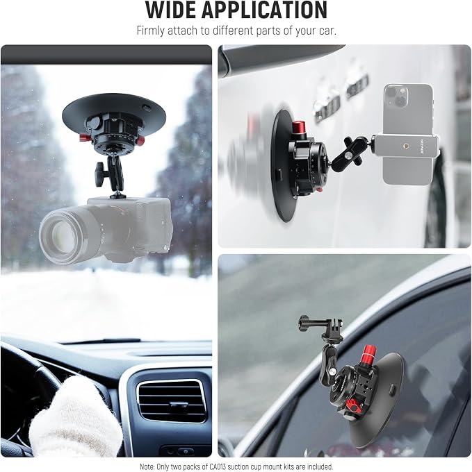 NEEWER 6" Suction Cup Camera Mount Compatible - Image 4