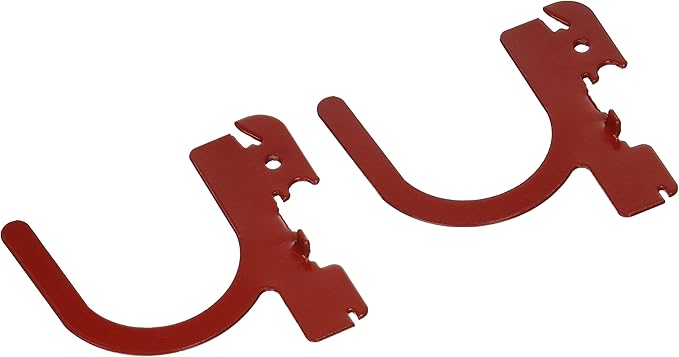Wall Control 3in Reach U-Hook Accessory “U” Shaped Slotted Metal Pegboard Hook Pegboard and Slotted Tool Board – Red