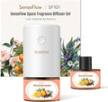 SF101 Pro Plug In Air Freshener, Waterless Essential Oil Diffuser, Non-Toxic Aroma Diffuser, Adjustable 120-Day Natural Scent Mist, Covers 1000 Sq Ft- Free 30ml Citrus Grove Essence