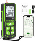 Huepar Laser Distance Measure 200Ft. Digital Rechargeable Laser Measuring Tool with Bluetooth -Phone APP, 1/16in Accuracy, Angle Sensor, M/in/Ft Unit, Pythagorean Mode, Measure Distance, Area, Volume