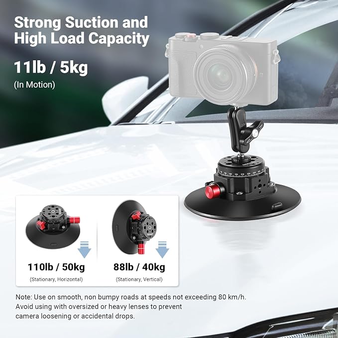 NEEWER 6"/15.2cm Camera Suction Cup Mount - Image 2