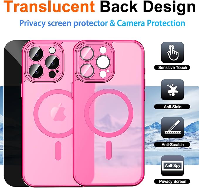 for iPhone 16 Pro Case with Privacy Screen Protector and Camera Protection - Image 2