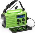 NOAA-Certified Emergency Weather Radio, AM/FM Portable Solar Hand Crank Powered by PPLEE