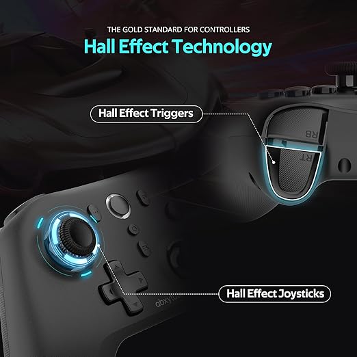 C6 Wireless PC Controller, Bluetooth Game Controller- 1000Hz Polling Rate- Hall Effect Joystick for Windows PC, Nintendo Switch, Switch 2, Steam Deck, Android TV/Mobile, iOS, MAC &Tesla Vibration Turbo