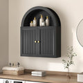 Arched Bathroom Wall Cabinet, 23.6 x 30.3'' Over The Toilet Cabinet with Grille Door, Adjustable Shelf, Wall Mounted Cabinets for Bathroom Laundry Room Kitchen (Grille Door, 30IN)