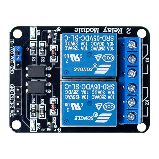 Hosyond 6Pack 2 Channel DC 5V Relay Module with Optocoupler Relay Board for Arduino Raspberry Pi MEGA2560