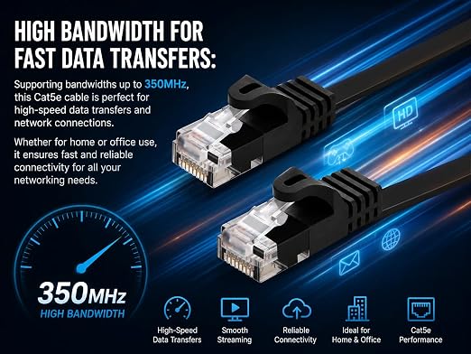 BRENDAZ Cat5e Ethernet Patch Cable, Pure Bare Copper Wire - Image 2