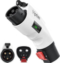 VIPTOO Adapter for Tesla to J1772 Adapter, Compact with Light Indicator, Compatible with Tesla Wall/Mobile/Destination Chargers, Converts Tesla to J1772 for Non-Tesla EVs (for J1772 EVs Only)