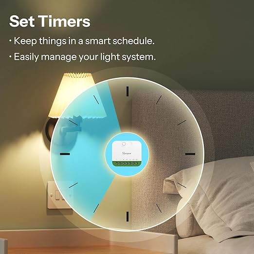 SONOFF MINI Duo (Matter Over WiFi) 2 - Channel WiFi Smart Switch, Matter - Enabled, 16A Total Load, Compact for Standard Boxes, Remote & Automated Control