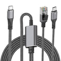 USB C to Ethernet Cable with Charging 6.6 Feet, USB-C Male 100W PD & Gigabit by DUTEVOLNS