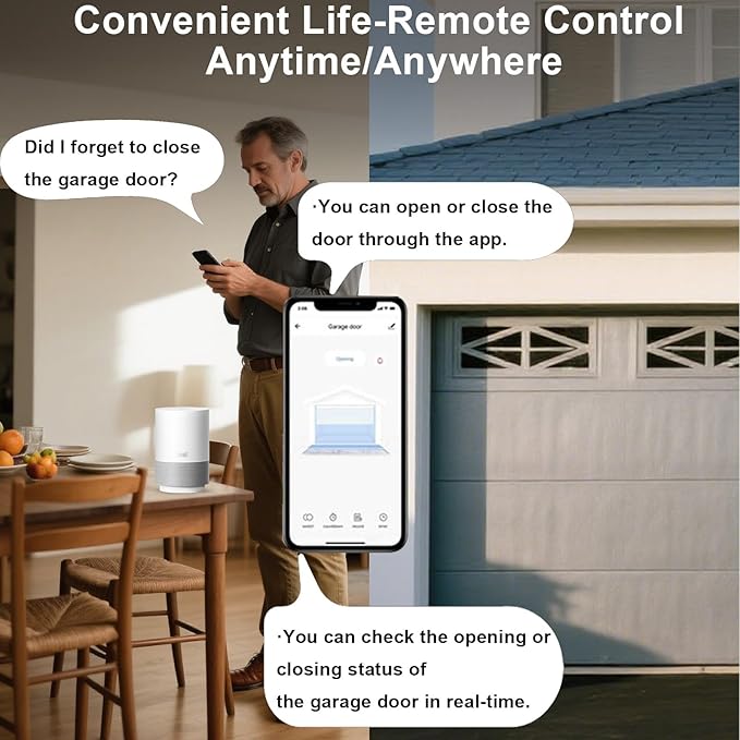 Smart Garage Door Opener Smart WiFi Garage Controller Garage Door Opener - Image 4