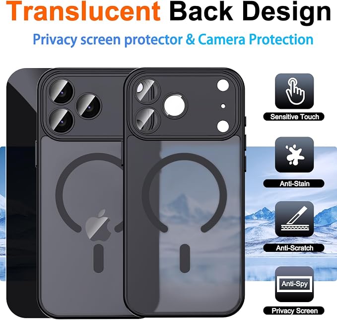 for iPhone 17 Pro Case with Privacy Screen Protector and Camera Protection - Image 2