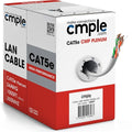 Cmple - Cat5e Plenum Cable 1000ft, 350MHz Gigabit Ethernet Solid Network by Cmple