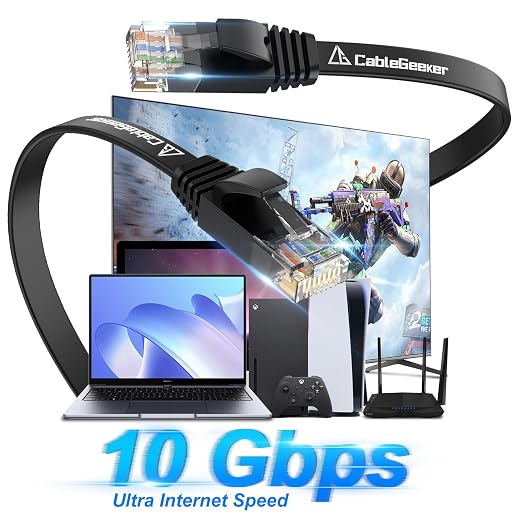 Cat 6 Ethernet Cable 40 ft, Indoor&Outdoor, High Speed 10Gbps Flat Internet - Image 2