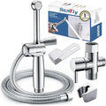 SonTiy Handheld Bidet Sprayer for Toilet, Adjustable Water Pressure Control Cloth Diaper Sprayer with Bidet Hose, Brass Hand Held Bidet Attachment Jet Spray for Toilet with Backflow Preventer, Chrome