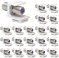 VCE Coax Keystone Jack Insert 3GHz Coaxial Cable Connector, F-Type RG6 Cable by VCE
