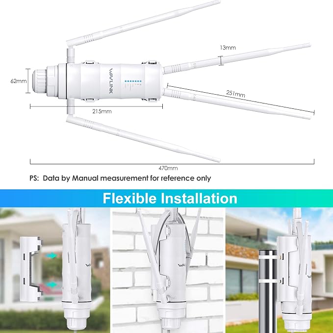 WAVLINK AC1200 Outdoor Mesh Extender/Router, Long Range IP65 Waterproof WiFi - Image 4