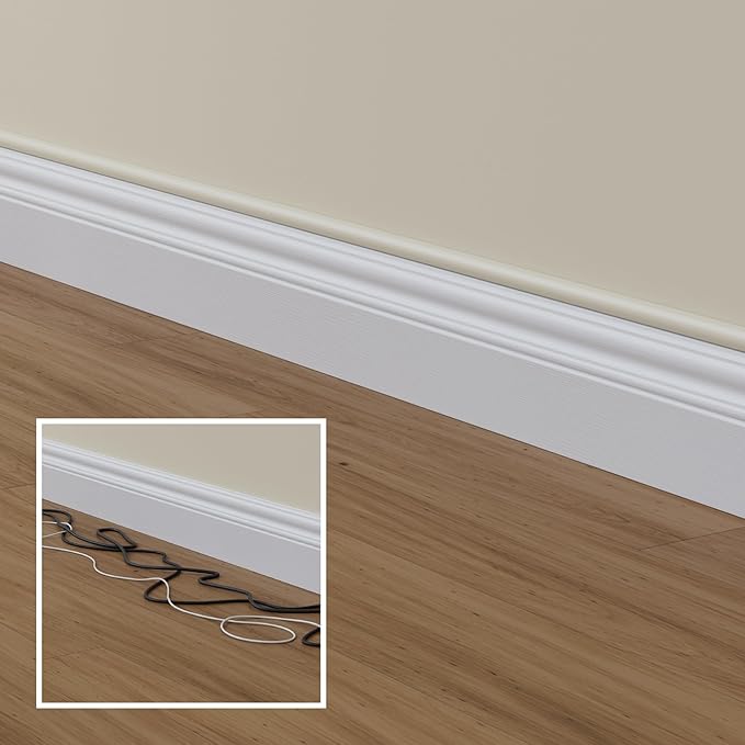 D-Line 31.4in TV Cord Hider, Patented Half Round Cable Cover, Hide Wall Mount TV Wires, Hinged One-Piece Cable Concealer, Adhesive, Decorative Raceway - 2X 0.78in W x 0.39in H x 15.7in L - Beige