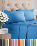 King Size 4 Piece Sheet Set - Comfy Breathable & Cooling Bed Sheets Set - Hotel Luxury Bedding for Women, Men, Kids, Teens, Boys & Girls - Deep Pockets, Soft and Wrinkle Free - Oeko-Tex - Royal Blue