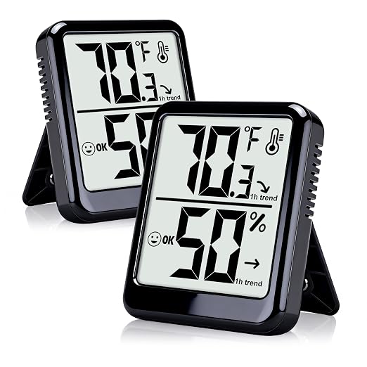 2-Pack Room Thermometer Indoor Hygrometer by Ayawiss