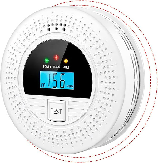 1-Pack Interconnected Smoke and Carbon Monoxide Detector, Test Button & Replaceable Battery, Smoke and CO Alarm for Home, Hallways, Bedroom, Reliable Alert