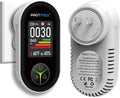 Protmex 4-in-1 Carbon Monoxide & Gas Detectors Plug in Large LCD Screen, Home CO Gas Detector with Temperature & Humidity Monitoring - 4 in 1 CO and Gas Detector Easy Installation for Home Travel