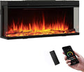 LegendFlame 43" W Smart Build in Electric Fireplace Insert, 1-2-3 Sided View, Heater 750W/1500W, Multi Colors of Flame & Fuel Bed, Alexa Enabled