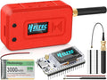 Meshnology 1 Set ESP32 Lo Ra V3 Module Board with 915 MHz Antenna + 3000mAh Battery + Case - with WiFi Blue Tooth SX1262 CP2102 0.96” OLED Display Type C for Ar duino Mesh Tastic IOT (N35, Red)