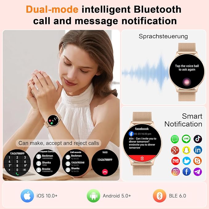 Jugeman Smart Watches for Women, Fashion Womens Watch for Daily Wear - Image 3