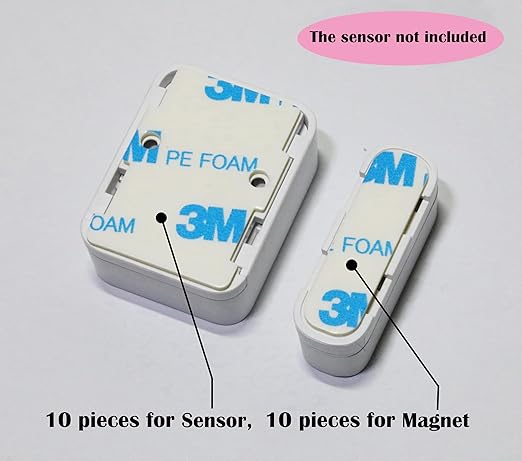 Replacement Adhesive for SimpliSafe Entry Sensors, Pre-Cut, Easy to Install, No Cutting Needed, Pack of 10 Sensor Pads & 10 Magnet Pads