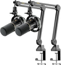 MAONO PD200W Hybrid Wireless Podcast Equipment Bundle for 2, XLR USB Dynamic Microphone Kit with 2 Boom Arm, Software, Noise Cancellation, for Co-hosted Podcast, Vocal Recording, Content Creation