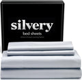 Silvery Silver Infused Bed Sheets Set - Award-Winning Self-Cooling Fabric with Self-Cleaning Silvery Technology™ That Stays Fresh 3X Longer for Hygienic Sleep (Gray, California King)