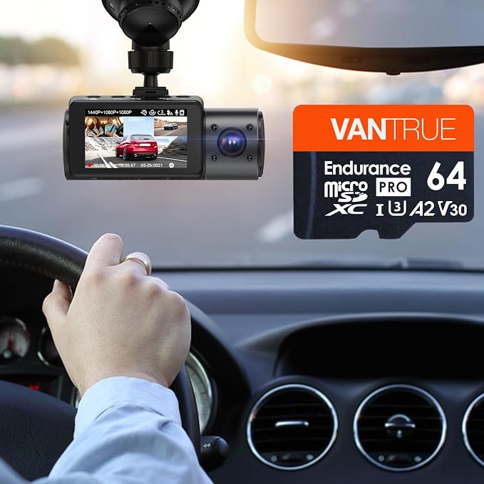 Vantrue 64GB microSD Card with Adapter, U3 UHS-I High Speed SD Card - Image 7