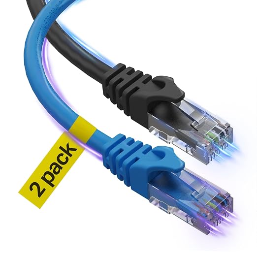Cat6 Ethernet Cable, 15 Feet LAN, UTP Cat 6, Internet Cable - 15 ft by UltraClarityCables