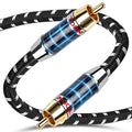 TODN Digital Coaxial Audio Cable 75-Ohm with OCC-Core 24K Gold-Plated RCA Connector for HiFi Audio Systems with Coaxial/Digital Out/SPDIF Interface (9.8ft/3m)
